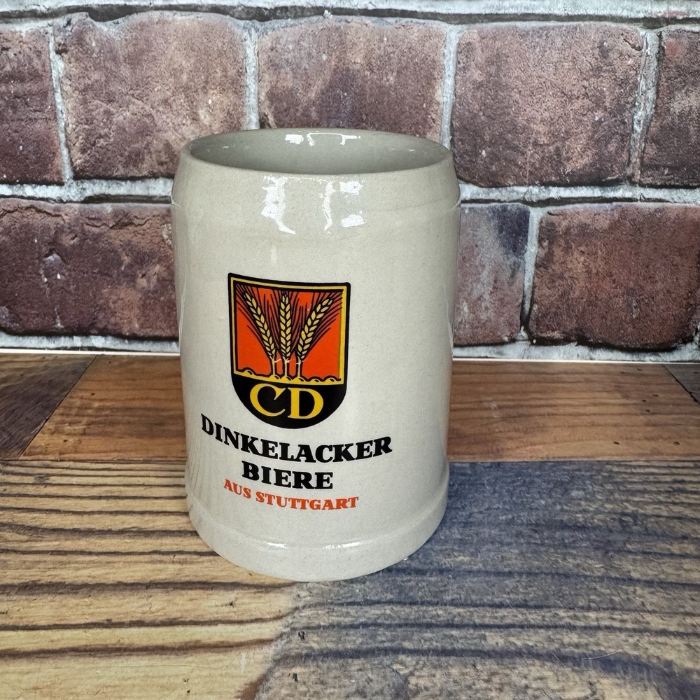 Gerz Dinkelacker Biere‎ Aus Stuttgart 0.5L West Germany Stoneware Beer Stein Mug